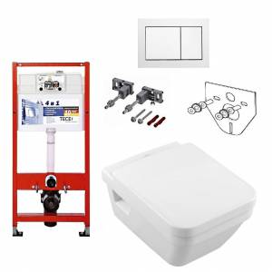 Комплект унитаз безободковый Villeroy&Boch Omnia Architectura Direct Flush и инсталляция TECE base kit 4в1